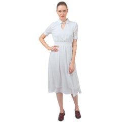 Clear Water Blue	 - 	keyhole Neckline Chiffon Dress by ColorfulDresses