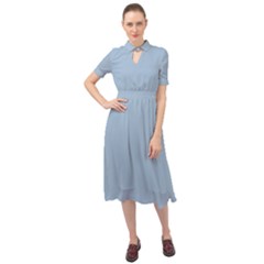 Cashmere Blue	 - 	keyhole Neckline Chiffon Dress by ColorfulDresses