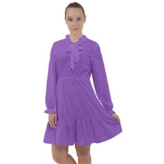 Iris Purple	 - 	all Frills Chiffon Dress by ColorfulDresses