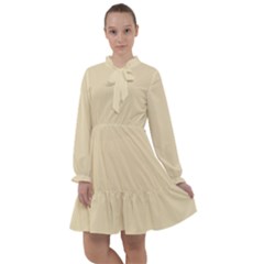 Dutch White	 - 	all Frills Chiffon Dress by ColorfulDresses