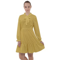 Trombone Yellow	 - 	All Frills Chiffon Dress