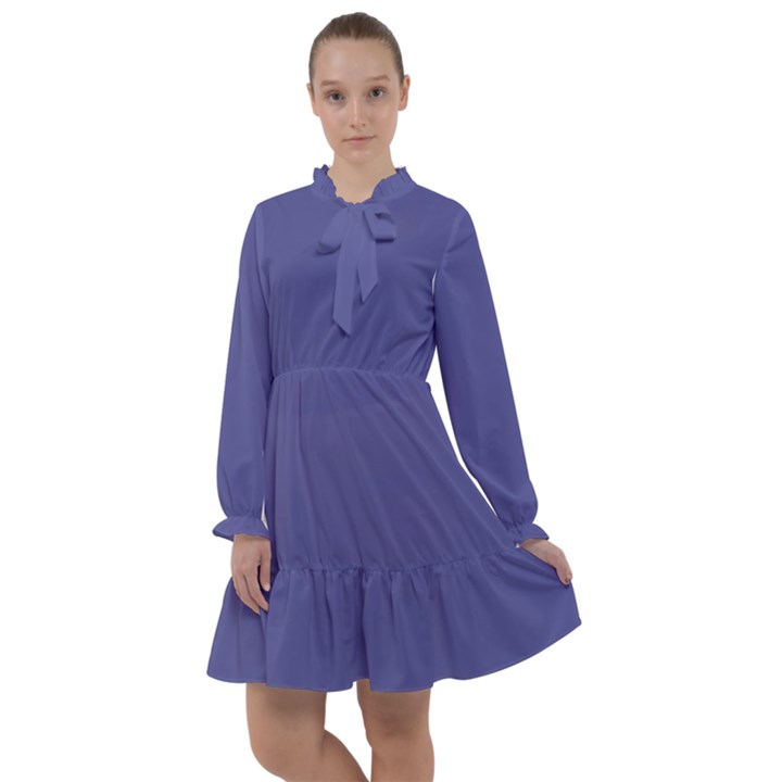 Blue Iris	 - 	All Frills Chiffon Dress