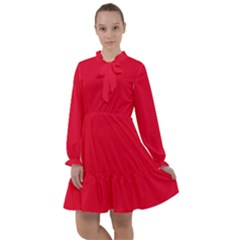 Medium Candy Apple Red	 - 	all Frills Chiffon Dress by ColorfulDresses