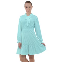 Italian Sky Blue	 - 	all Frills Chiffon Dress by ColorfulDresses