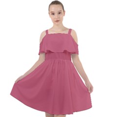 Cinnamon Satin Pink	 - 	Cut Out Shoulders Chiffon Dress