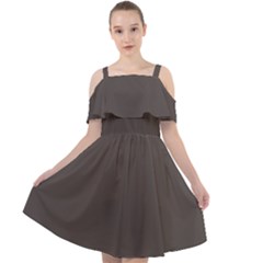 Ash Grey	 - 	cut Out Shoulders Chiffon Dress by ColorfulDresses