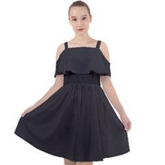 Midnight Sky	 - 	cut Out Shoulders Chiffon Dress by ColorfulDresses