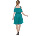 Viridian Green	 - 	Cut Out Shoulders Chiffon Dress View2