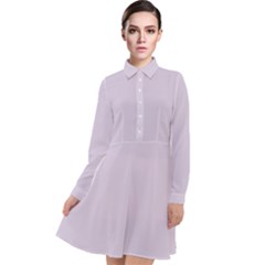 Languid Lavender Purple	 - 	long Sleeve Chiffon Shirt Dress by ColorfulDresses