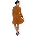 Bronze Orange	 - 	Long Sleeve Chiffon Shirt Dress View2