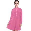 Cyclamen Pink	 - 	Long Sleeve Chiffon Shirt Dress View1