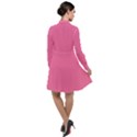 Cyclamen Pink	 - 	Long Sleeve Chiffon Shirt Dress View2