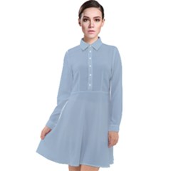 Cashmere Blue	 - 	long Sleeve Chiffon Shirt Dress by ColorfulDresses