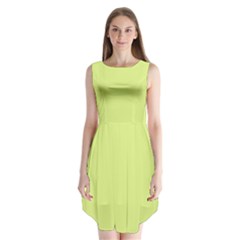 Mindaro Green	 - 	sleeveless Chiffon Dress by ColorfulDresses