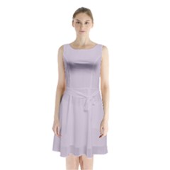 Languid Lavender Purple	 - 	sleeveless Waist Tie Chiffon Dress by ColorfulDresses