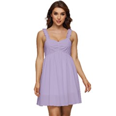 Crocus Petal Purple	 - 	ruffle Strap Babydoll Chiffon Dress by ColorfulDresses