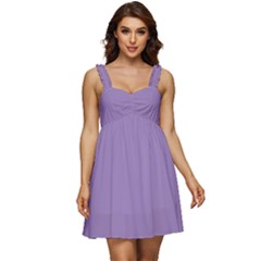 Heather Purple	 - 	ruffle Strap Babydoll Chiffon Dress by ColorfulDresses