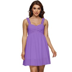 Iris Purple	 - 	ruffle Strap Babydoll Chiffon Dress by ColorfulDresses