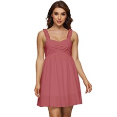 Bitter Sweet Shimmer Red	 - 	ruffle Strap Babydoll Chiffon Dress by ColorfulDresses