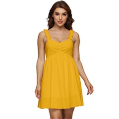 China Yellow	 - 	ruffle Strap Babydoll Chiffon Dress by ColorfulDresses