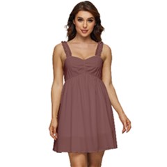 Bole Brown	 - 	ruffle Strap Babydoll Chiffon Dress by ColorfulDresses