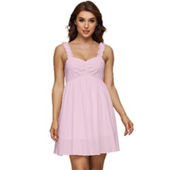 Pig Pink	 - 	ruffle Strap Babydoll Chiffon Dress by ColorfulDresses