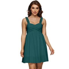 Warm Blackish Green	 - 	ruffle Strap Babydoll Chiffon Dress by ColorfulDresses