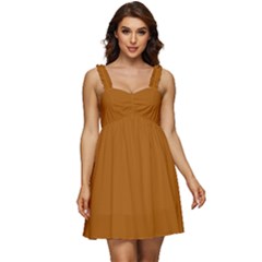 Windsor Orange	 - 	ruffle Strap Babydoll Chiffon Dress by ColorfulDresses