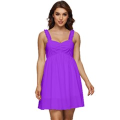 Veronica Purple	 - 	ruffle Strap Babydoll Chiffon Dress by ColorfulDresses