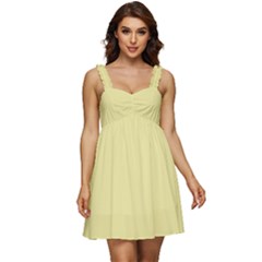 Yellow Iris	 - 	ruffle Strap Babydoll Chiffon Dress by ColorfulDresses