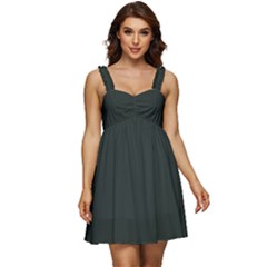 Charleston Green	 - 	ruffle Strap Babydoll Chiffon Dress by ColorfulDresses