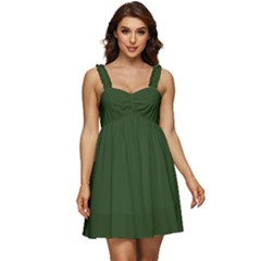 Dark Forest Green	 - 	ruffle Strap Babydoll Chiffon Dress