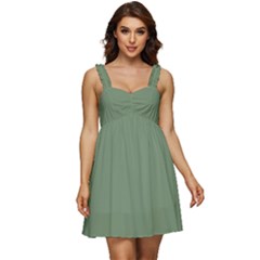 Dark Sage Green	 - 	ruffle Strap Babydoll Chiffon Dress by ColorfulDresses