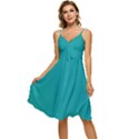 Viridian Green	 - 	Sleeveless Tie Front Chiffon Dress View1