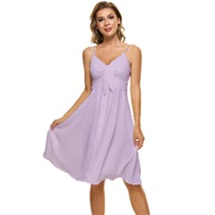 Thistle Purple	 - 	sleeveless Tie Front Chiffon Dress by ColorfulDresses