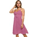 Tulip Pink	 - 	Sleeveless Tie Front Chiffon Dress View2