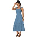 Air Force Blue	 - 	Tie-Strap Tiered Midi Chiffon Dress View2