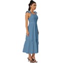 Air Force Blue	 - 	Tie-Strap Tiered Midi Chiffon Dress View3