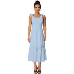 Blue Sea	 - 	tie-strap Tiered Midi Chiffon Dress