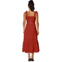 Apple Red	 - 	Tie-Strap Tiered Midi Chiffon Dress View4