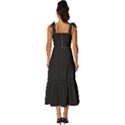 Eerie Black	 - 	Tie-Strap Tiered Midi Chiffon Dress View4