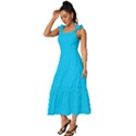 Vivid Sky Blue	 - 	Tie-Strap Tiered Midi Chiffon Dress View2