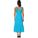 Vivid Sky Blue	 - 	Tie-Strap Tiered Midi Chiffon Dress View4