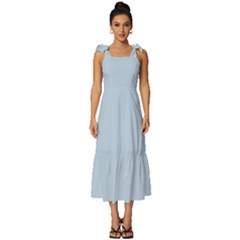 Angel Blue	 - 	tie-strap Tiered Midi Chiffon Dress by ColorfulDresses