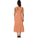 Light Orange	 - 	Tie-Strap Tiered Midi Chiffon Dress View4