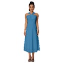 Regatta Blue	 - 	Sleeveless Cross Front Cocktail Midi Chiffon Dress View1