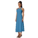 Regatta Blue	 - 	Sleeveless Cross Front Cocktail Midi Chiffon Dress View2