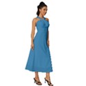 Regatta Blue	 - 	Sleeveless Cross Front Cocktail Midi Chiffon Dress View3