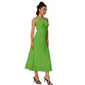 Snake Green	 - 	Sleeveless Cross Front Cocktail Midi Chiffon Dress View3