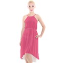 Punch Pink	 - 	High-Low Halter Chiffon Dress View1